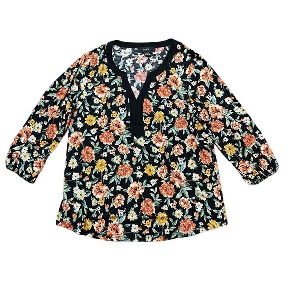NAIF Floral Blouse Black Size Medium - Picture 1 of 5